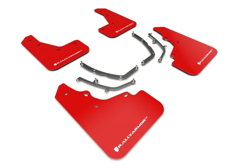 Rally Armor 2019+ Mazda3 GT Sport Hatch UR Red Mud Flap w/ White Logo MF61-UR-RD/WH MF61-UR-RD/WH Photo - Primary