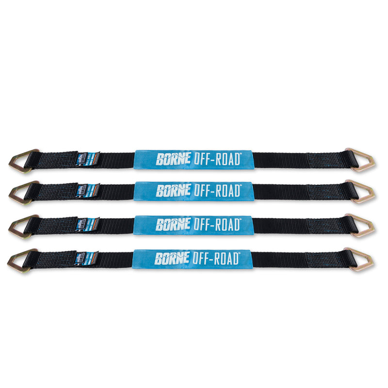 Borne Off-Road Vehicle Ratchet Tie-Down Kit (4 pack) Black BNRTC-TD-4BK BNRTC-TD-4BK Photo - Primary