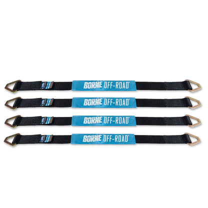 Borne Off-Road Vehicle Ratchet Tie-Down Kit (4 pack) Black BNRTC-TD-4BK BNRTC-TD-4BK Photo - Primary