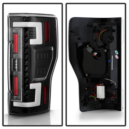 SPYDER 20-21 Ford F250 Superduty LED Tail Lights - Black (ALT-YD-FS20HAL-LED-BK) 5088659 5088659 Photo - Unmounted