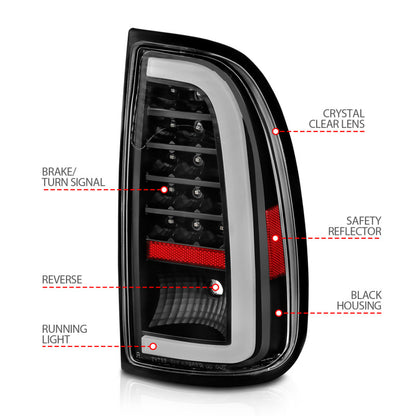 ANZO 00-06 Toyota Tundra LED Taillights w/ Light Bar Black Housing Clear Lens 311411 311411 Photo - Unmounted