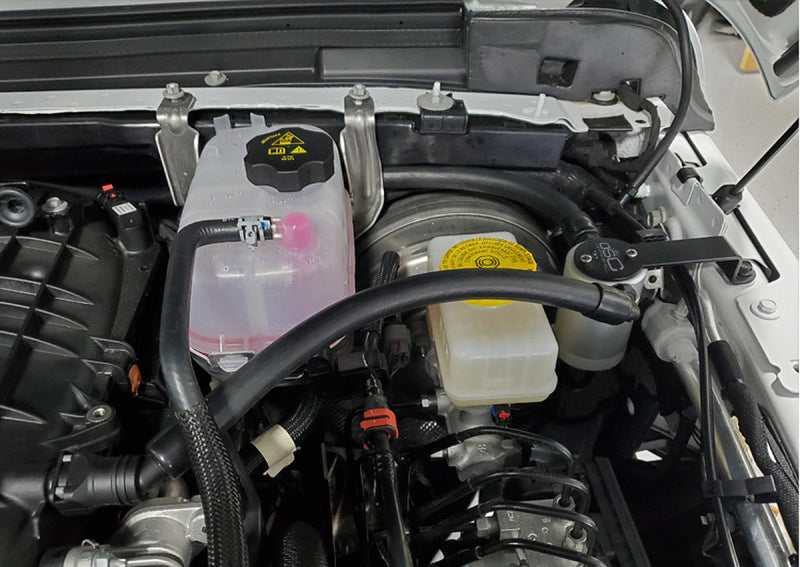 J&L 18-23 Jeep Wrangler JL 3.6L Driver Side Oil Separator 3.0 - Clear Anodized 3069D-C 3069D-C Photo - Mounted
