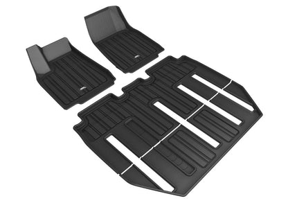 3D MAXpider 17-21 Tesla Model X Folding 7-Seat Elitect 1st 2nd 3rd Row - Floor Mat Set (Black) E1TL00501809 E1TL00501809 Photo - Primary