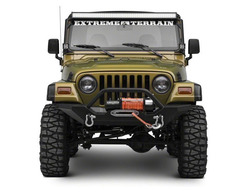 Raxiom 97-06 Jeep Wrangler TJ 50-In LED Light Bar Windshield Mount w/ Auxilliary Bracket J106746 J106746 Photo - Close Up