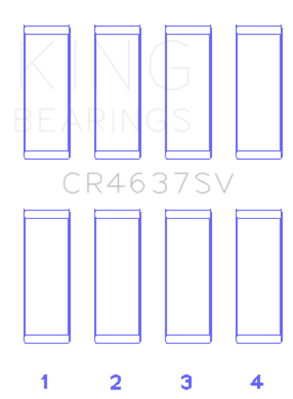 King Engine Bearings King Audi BYT/CDNC/CCZD/CPSA Connecting Rod Bearing Set CR4637SV0.25 CR4637SV0.25 Photo - Primary
