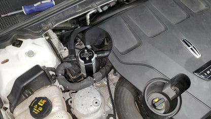 J&L 17-20 Lincoln Continental/MKZ 3.0L EcoBoost Passenger Side Oil Separator 3.0 - Clear Anodized 3079P-C 3079P-C Photo - Mounted