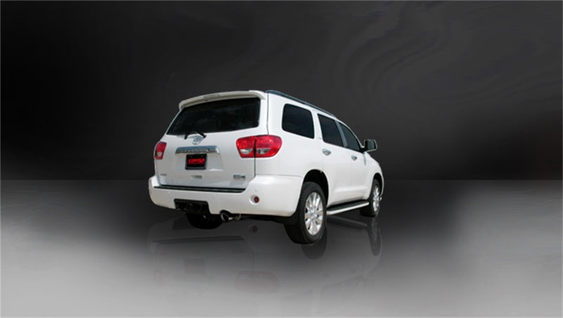 Corsa Performance 08-13 Toyota Sequoia 5.7L V8 Touring Cat-Back Exhaust w/Black 4in Tip 14573BLK Photo - Mounted