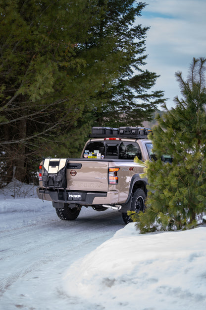 MBRP 22-23 Nissan Frontier 3.8L 3in Tip 3in Cat Back Single Side Exit  Street Profile - Black Coated S5407BLK S5407BLK Photo - lifestyle view