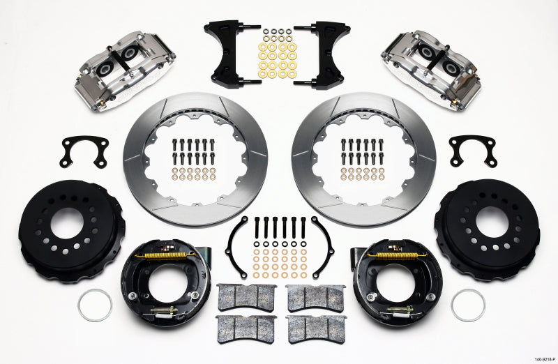 Wilwood Narrow Superlite 4R Rear P-Brk Kit 12.88in Polished Big Ford  2.36in Offset 140-9218-P 140-9218-P Photo - Primary