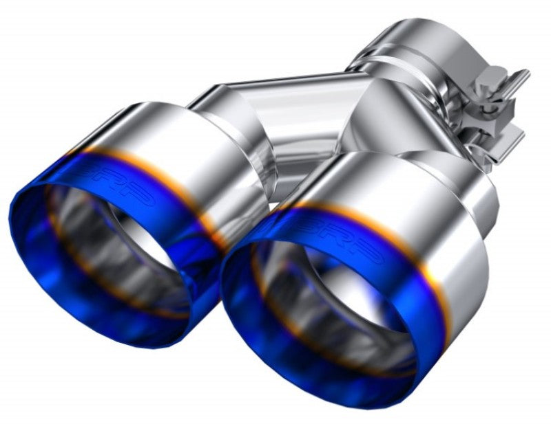 MBRP Burnt End Tip 2.5 ID Dual 4 OD Out 9.55 length Single wall 304 Stainless Steel Pass Side T5177BE T5177BE User 1