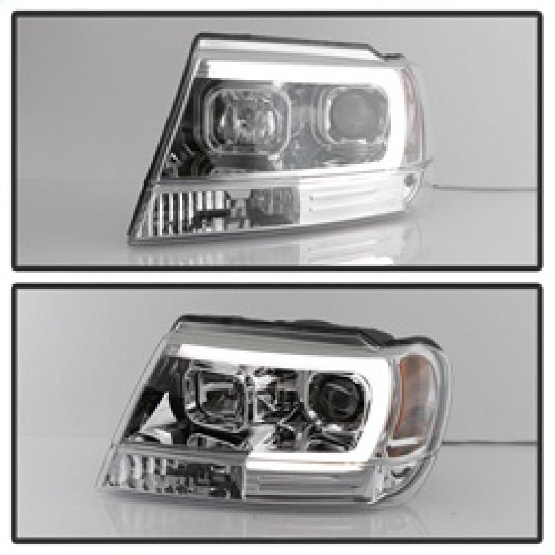 Spyder 99-04 Jeep Grand Cherokee Projector Headlights - Light Bar DRL LED - Chrome 5085214 5085214 Photo - Unmounted