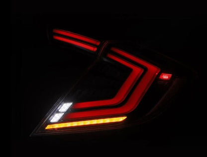 AlphaRex 16-21 Honda Civic Hatchback/ Type-R FK8 Nova-Series LED Tail Lights (Pair) - Alpha Black 676000 676000 User 5