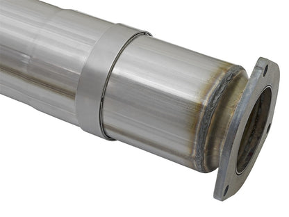 aFe ATLAS 5in DPF-Back Aluminized Steel Exhaust System w/Polished Tip - Fo 49-03090-P Photo - Unmounted
