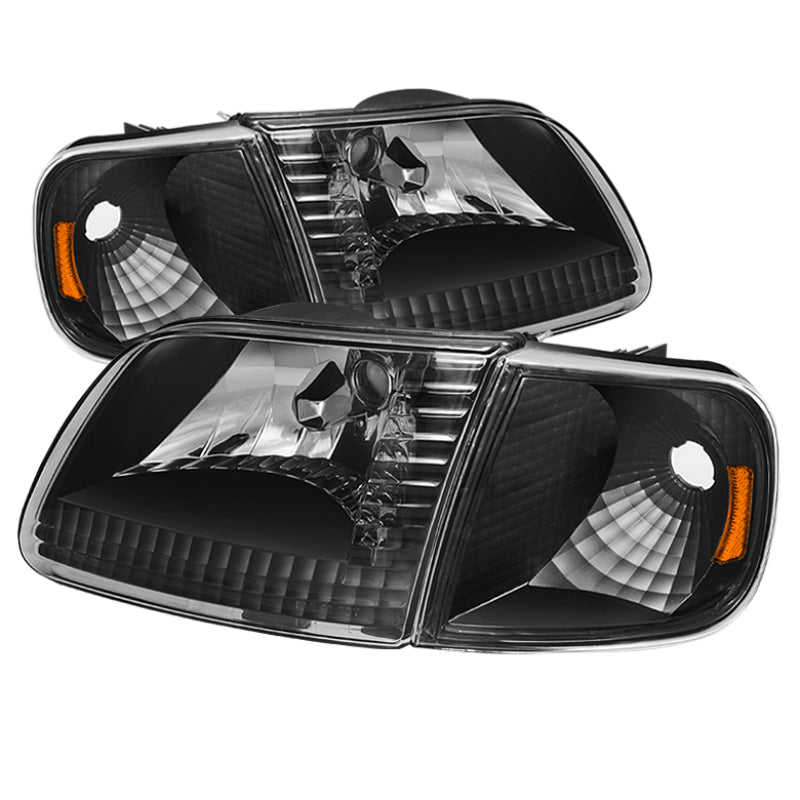 SPYDER Xtune Ford F150 97-03 / Expedition 97-02 Crystal Headlights w/Corner Black HD-JH-FF15097-SET-AM-BK 5070319 5070319 Photo - Primary