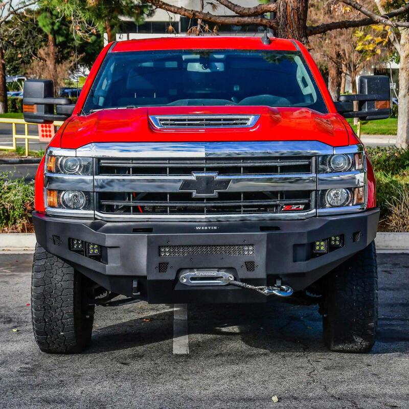 Westin 16-18 Chevrolet Silverado 1500 Pro-Series Front Bumper - Textured Black 58-411005 58-411005 Photo - Mounted