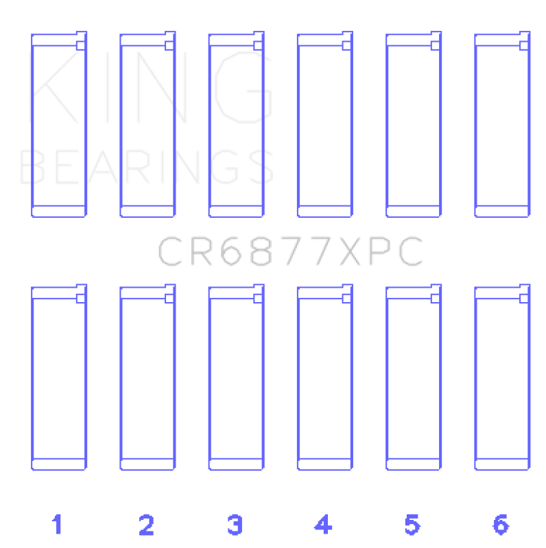 King Engine Bearings King BMW S54B32 3.2L Coated Performance Rod Bearing Set CR6877XPC CR6877XPC Photo - Primary