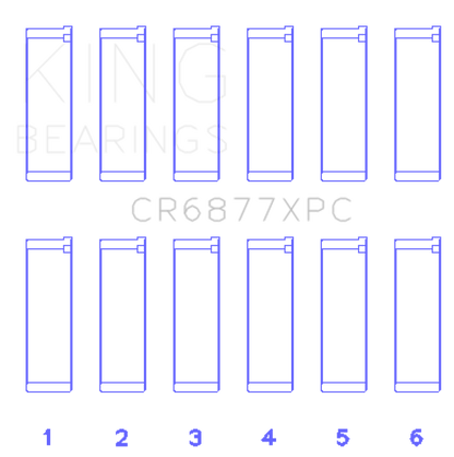 King Engine Bearings King BMW S54B32 3.2L Coated Performance Rod Bearing Set CR6877XPC CR6877XPC Photo - Primary