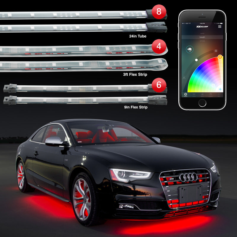 XKGLOW XK Glow Strip Million Color XKCHROME App Undercar Kit (8x24In Tube + 6x10In Strip + 4x36In) KS-Car-Pro KS-Car-Pro User 1