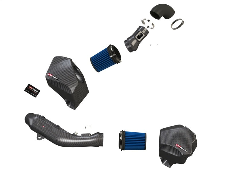 aFe Momentum Pro 5R Cold Air Intake System BMW M3/M4 (F80/82/83) 15-17 L6- 54-76305-CF Photo - Unmounted