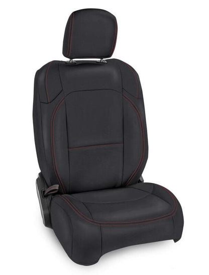 PRP Seats PRP 2018+ Jeep Wrangler JL/2 Door/ Non-Rubicon Front Seat Covers (Pair) - Black w/ Red Stitching B037-01 B037-01 Photo - Primary