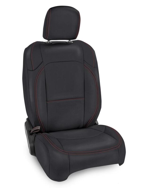 PRP Seats PRP 2018+ Jeep Wrangler/4Door/Gladiator/Non-Rubicon Front Seat Covers(Pair) - Black w/ Red Stitching B039-01 B039-01 Photo - Primary