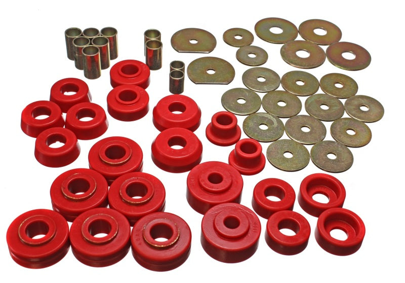 Energy Suspension Body Mount Set Red Chevrolet Biscayne All 1965-1970 3.4138R Photo - Primary