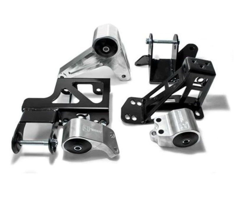 Innovative 92-95 Civic K-Series Black Aluminum Mounts Solid Bushings (Not K24 Trans) B90150-SOLID-BA