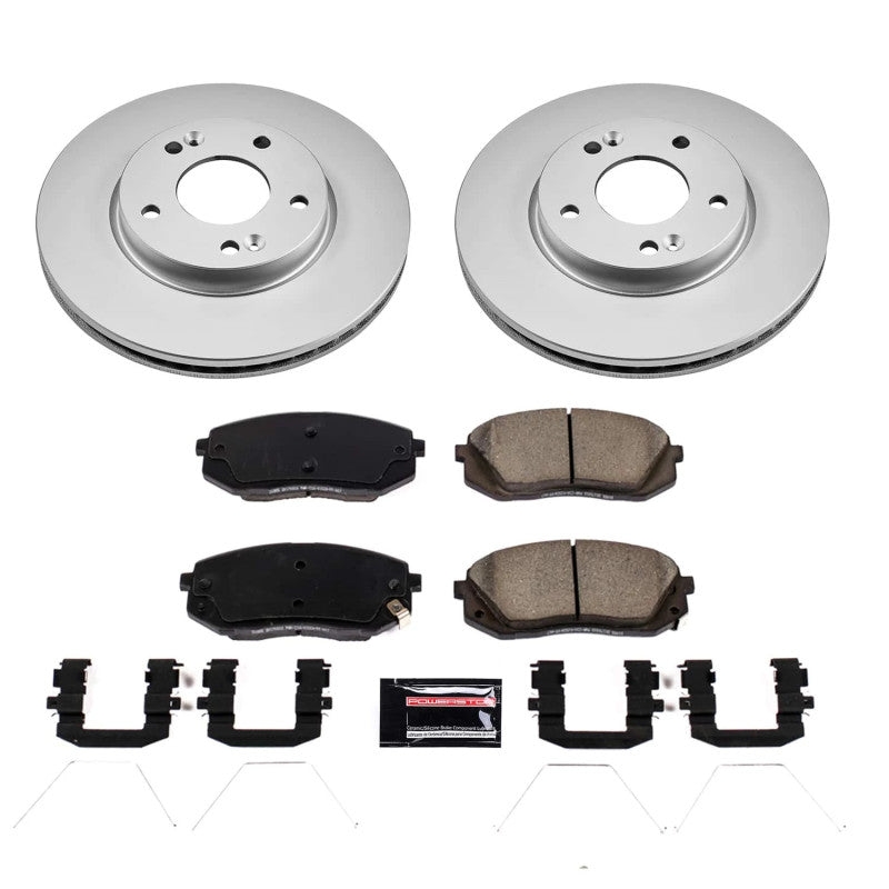 PowerStop Power Stop 2022 Hyundai Kona Front Z17 Coated Brake Kit CRK9007