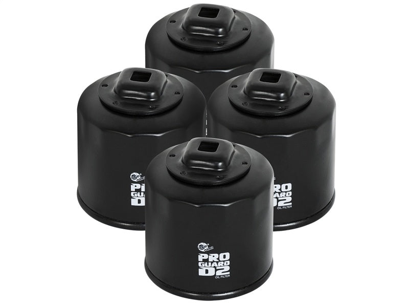 aFe Pro GUARD D2 Oil Filter (4 Pack) Nissan Cars 02-17 I4/ Subaru Cars 44-LF017-MB Photo - Primary