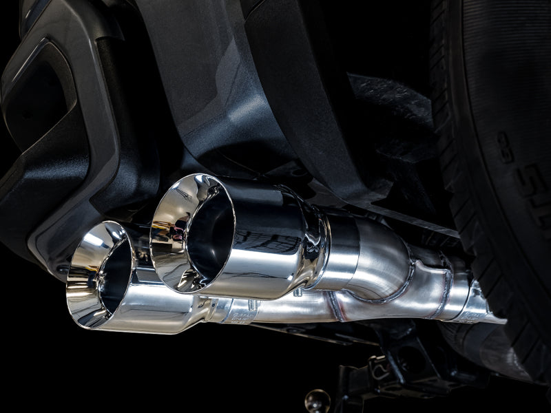 AWE Tuning 4th Gen GM 1500 5.3L 0FG Catback Dual Side Exit (Flat Bumper) - Chrome Tips 3015-22207 3015-22207 Photo - Mounted