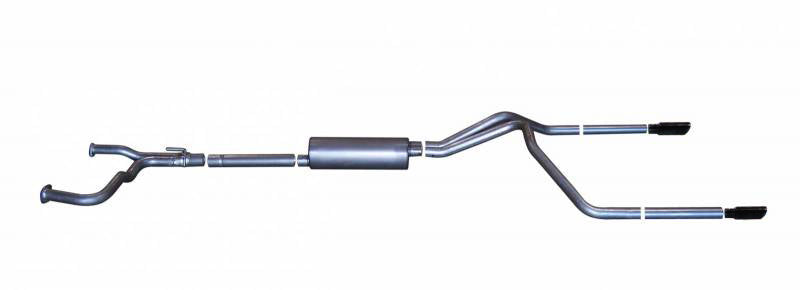 Gibson 04-09 Nissan Titan LE 5.6L 2.5in Cat-Back Dual Split Exhaust - Black Elite 68500B 68500B Photo - Primary