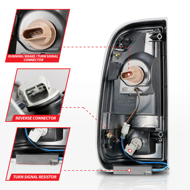 ANZO 2008-2016 Ford F-250 LED Taillights Black Housing Clear Lens (Pair) 311356 311356 Photo - Unmounted