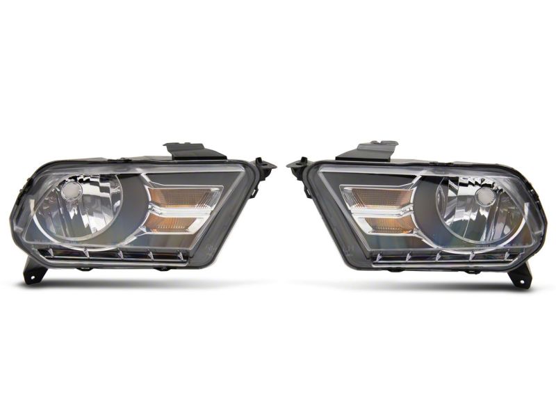 Raxiom 10-12 Ford Mustang Axial Series OEM Style Rep Headlights- Chrome Housing (Clear Lens) 413416 413416 Photo - Close Up
