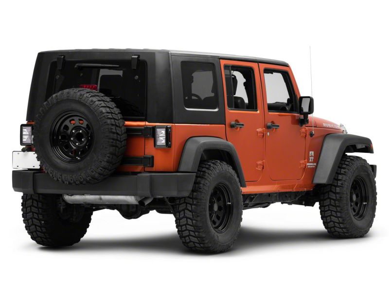 Raxiom 07-18 Jeep Wrangler JK Axial Series Vision LED Tail Lights- Blk Housing (Clear Lens) J130809 J130809 Photo - Close Up