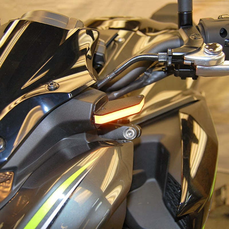 New Rage Cycles 17-19 Kawasaki Z900 Front Turn Signals Z900-FB-17-L Z900-FB-17-L Photo - Primary