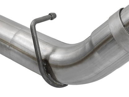 aFe Rebel XD Series 4in 409 Stainless Steel DPF-Back Exhaust w/Dual Polish 49-44089-P Photo - Unmounted