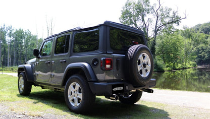 Corsa 18+ Jeep Wrangler JL 2.5in Dual Rear Exit Polished Tips Touring Axle-Back Exhaust 21016 21016 Photo - Mounted