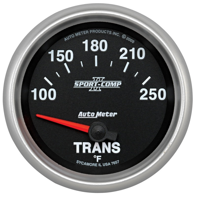 Autometer Gauge, Transmission Temp, 2 5/8", 100-250 Deg. F, Electric, Sport-Comp 7657 Photo - Primary
