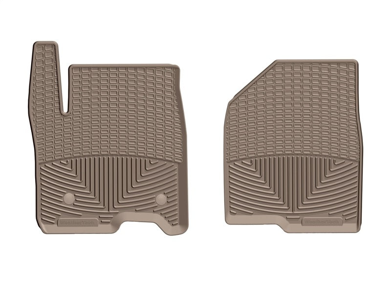 WeatherTech 2019+ Chevrolet Silverado 1500 Crew Cab Front Rubber Mats - Tan W489TN W489TN Photo - Primary