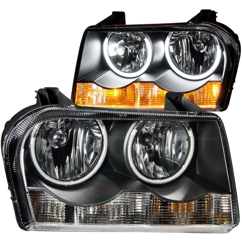 Anzo 2005-2010 Chrysler 300 Crystal Headlights w/ Halo Black (CCFL) 121138 Photo - Primary