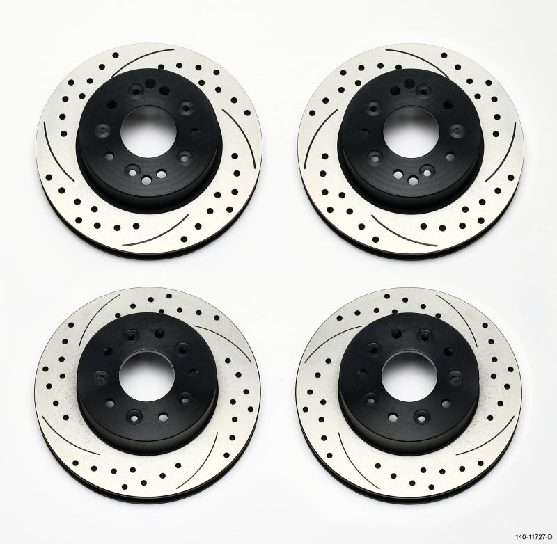 Wilwood Rotor Kit, Front/Rear-Drilled, 65-82 Corvette C2/C3 (1Pc Rotors) 140-11727-D Photo - Primary