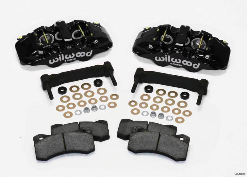 Wilwood AERO6 Front Caliper & Bracket Kit - Black, 97-13 C5/C6 Corvette w/ OEM 140-12629 Photo - Primary