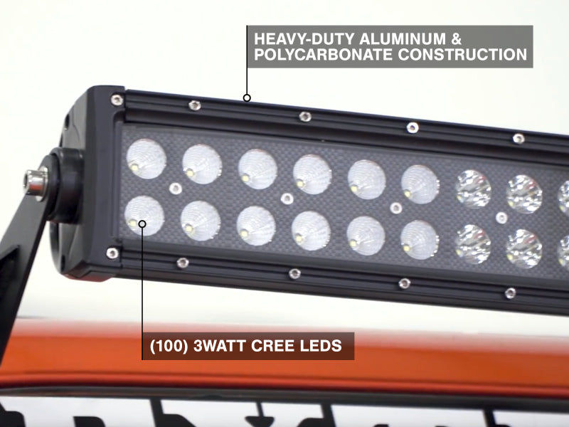 Raxiom 07-18 Jeep Wrangler JK 50-Inch Straight Dual Row LED Light Bar Flood/Spot Combo Beam J106721 J106721 Photo - Close Up