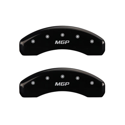 MGP Rear set 2 Caliper Covers Engraved Rear MGP Black finish silver ch 25049RMGPBK 25049RMGPBK Photo - Primary