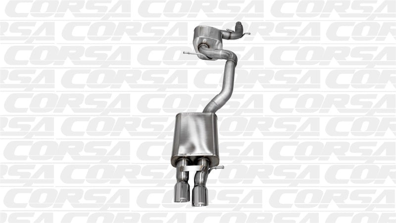 Corsa 06-10 Volkswagen GLI Mk5 Black Touring 3.0in Cat-Back Single Rear Exitn Black Pro-Series Tips 14598BLK 14598BLK Photo - Unmounted