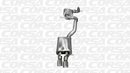 Corsa 06-10 Volkswagen GLI Mk5 Black Touring 3.0in Cat-Back Single Rear Exitn Black Pro-Series Tips 14598BLK 14598BLK Photo - Unmounted