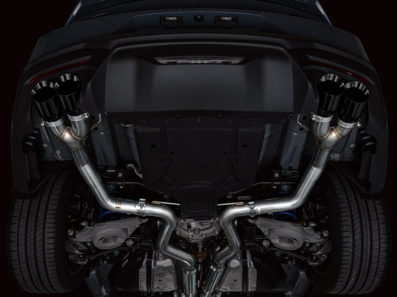 AWE Tuning AWE 2024 Ford Mustang GT Fastback S650 RWD Track Edition Catback Exhaust w/ Quad Diamond Black Tips 3020-43650 3020-43650 Photo - Mounted