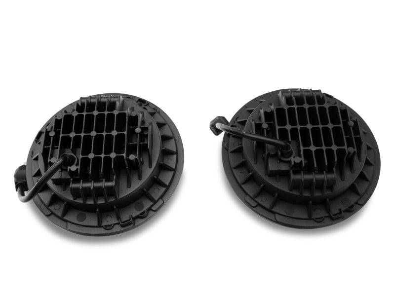 Raxiom 97-18 Jeep Wrangler TJ/JK Axial Series LED Daymaker Headlights- Chrome Housing (Clear Lens) J108043 J108043 Photo - Close Up