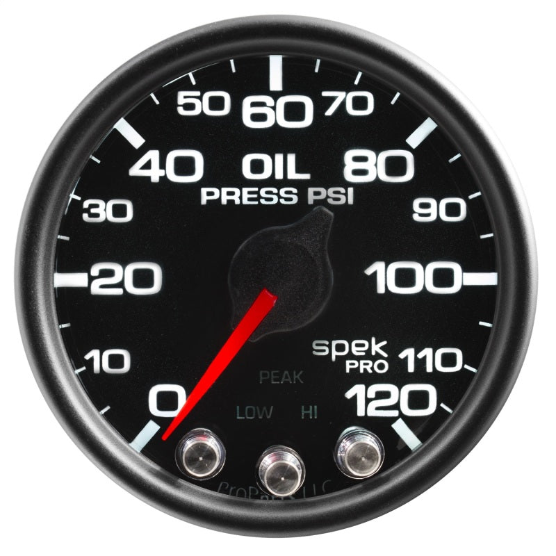 Autometer Gauge, Oil Press, 2 1/16", 120psi, Stepper Motor w/Peak & Warn, Blk/Bl P32532 User 1