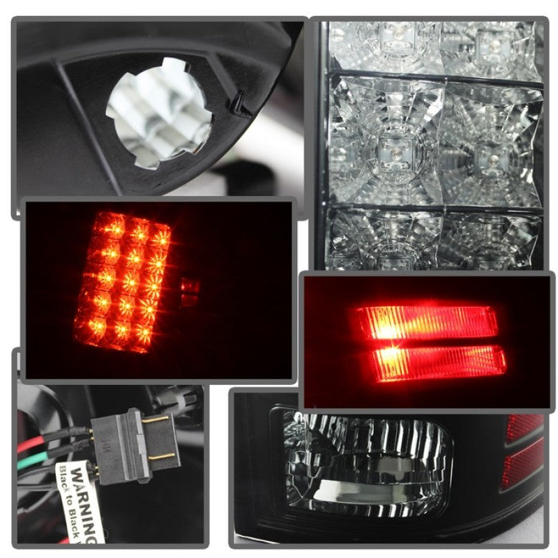 Spyder Dodge Ram 1500 09-14 LED Tail Lights Incandescent- Blk Smke ALT-YD-DRAM09-LED-BSM 5078124 5078124 User 1